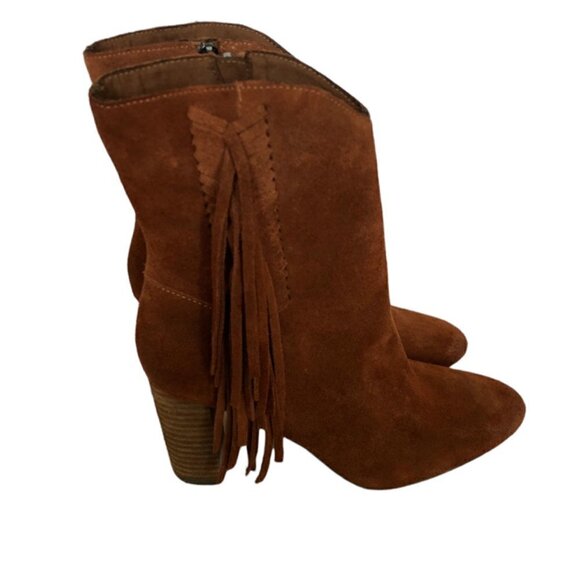 Charles by Charles David Boulder Brown Fringe Boot 7.5 - Picture 3 of 8
